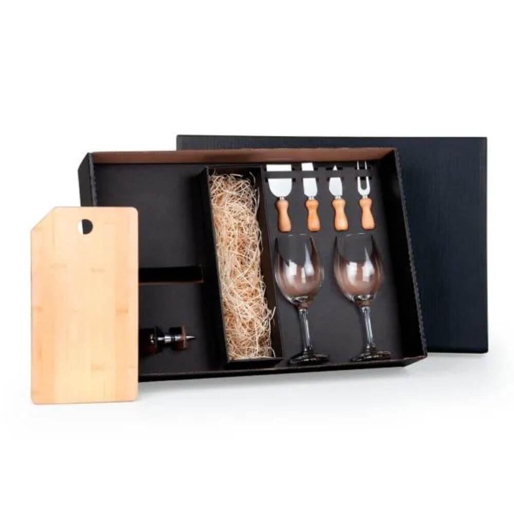 Kit Queijo e Vinho 8 Peças