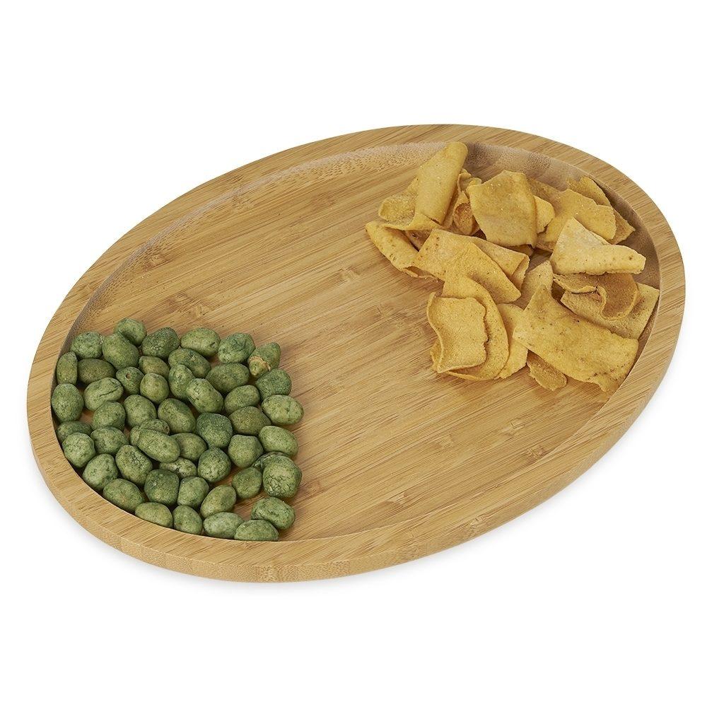 Petisqueira oval de bambu 28,5*20,5cm