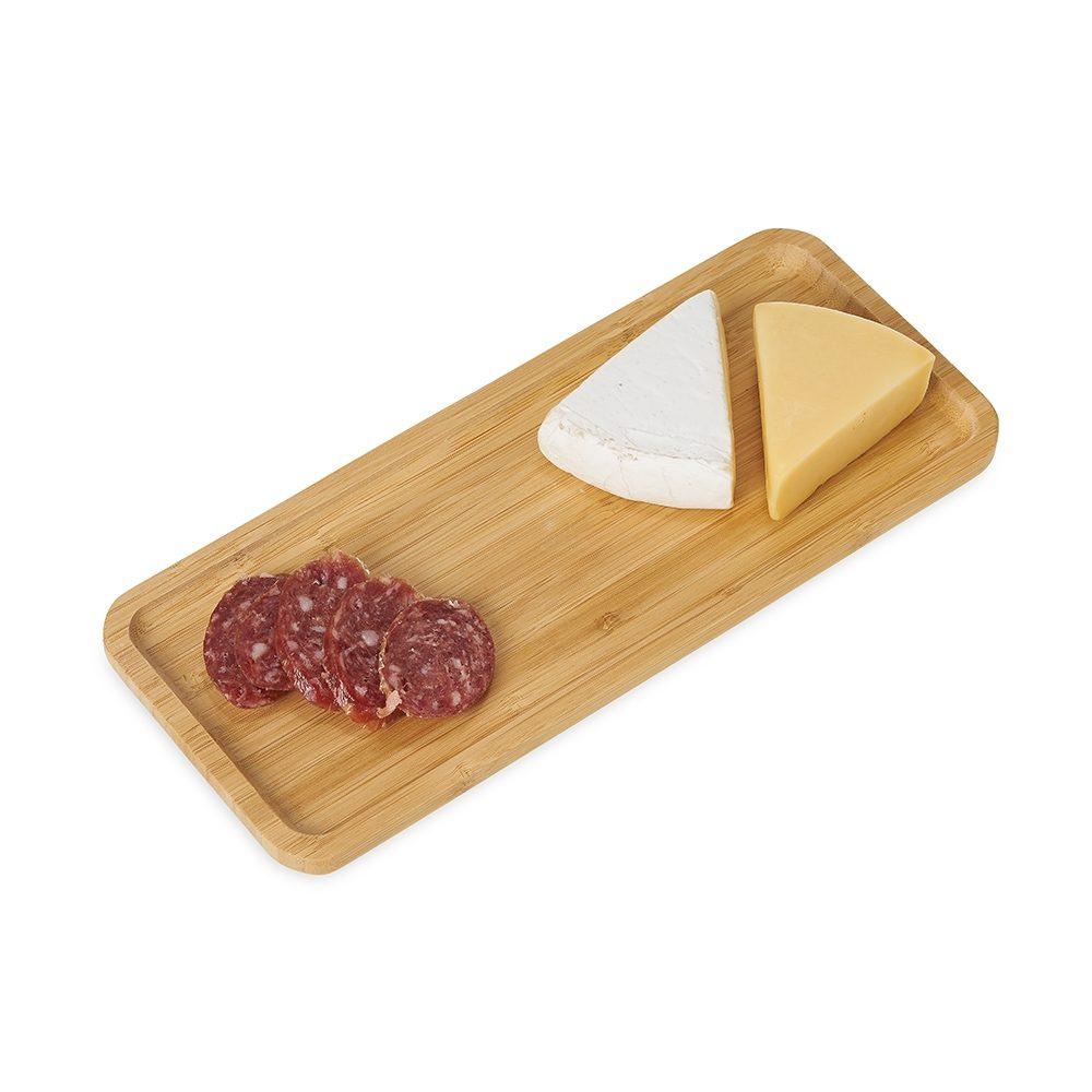 Petisqueira retangular de bambu 36*15cm