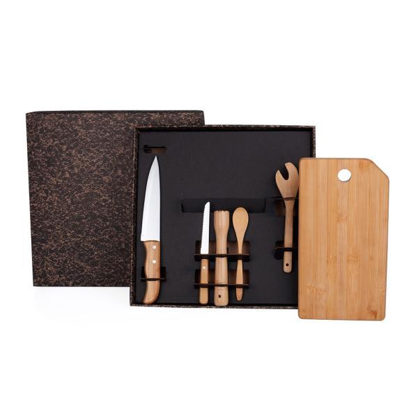 Kit para bar em bambu madeira mônaco - 6 pçs