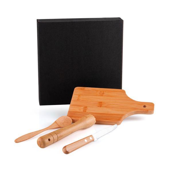 Kit para caipirinha em bambu madeira ibiza - 4 pçs