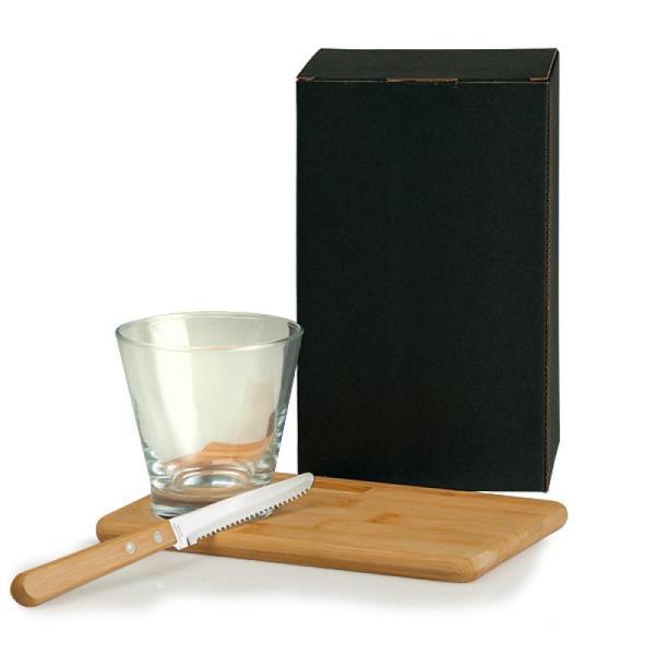 Kit para caipirinha em bambu madeira - 0,35 l - 3 pçs