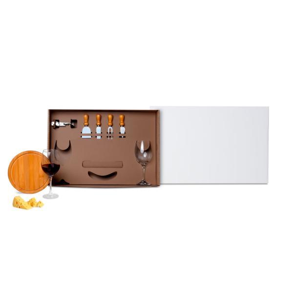 Kit queijo e vinho - 8 pçs