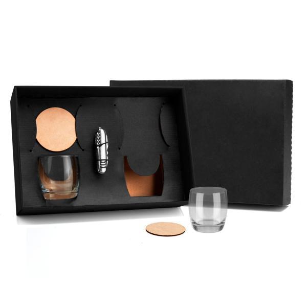 Kit whisky com canivete - 5 pçs