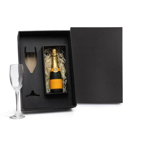 Taça de vidro pchampagne 190 ml c espaço pgarrafa mini não acompanha garrafa