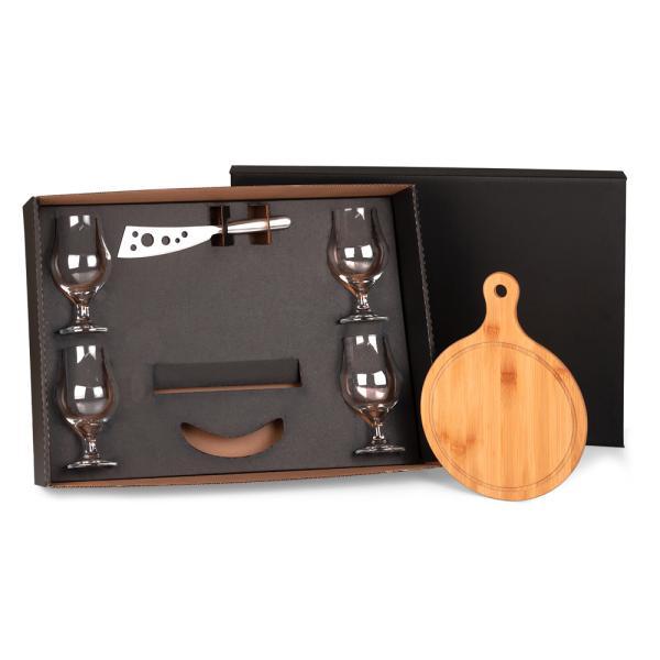 Kit queijo e taças para cerveja - 6 pçs