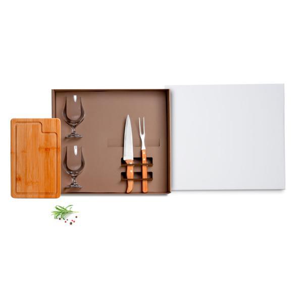 Kit churrasco com copos - 5 pçs