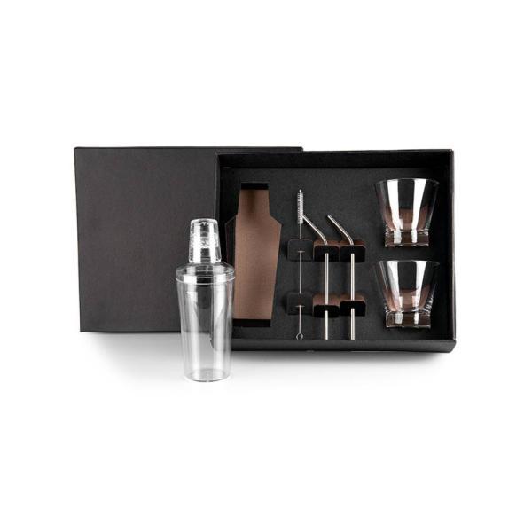 Kit para drinks com coqueteleira - 6 pçs