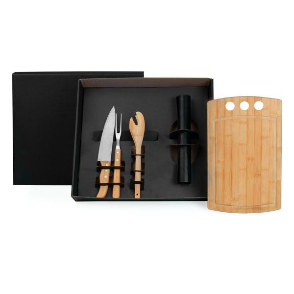 Kit para churrasco com esteira grill - 5 pçs