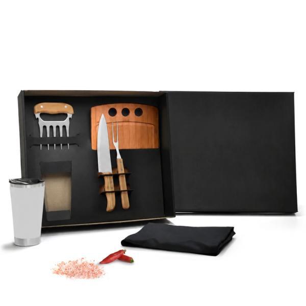 Kit para churrasco com copo térmico - 6 pçs