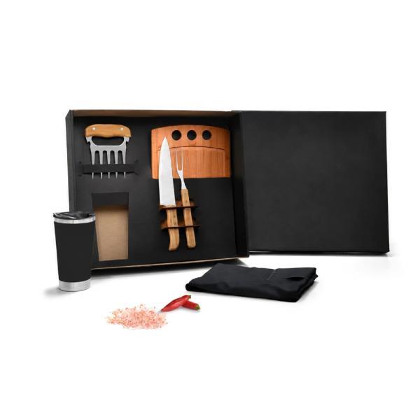 Kit para churrasco com copo térmico - 6 pçs
