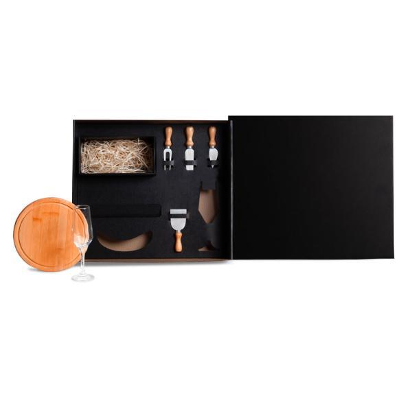 Kit queijo e champagne - 6 pçs - não acompanha garrafa