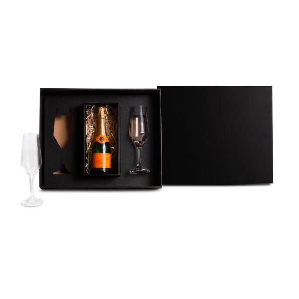 Jogo de taças de vidro p champagne 186 ml - 2 pçs - não acompanha a garrafa