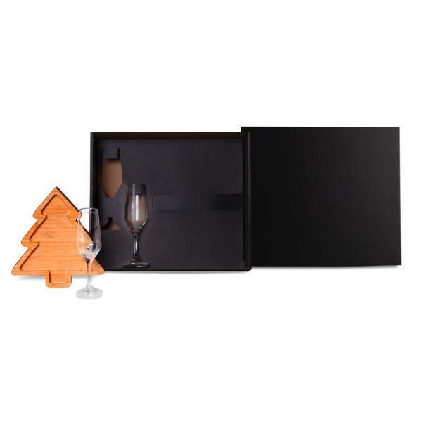 Kit petisqueira e taças para champagne - 3 pçs