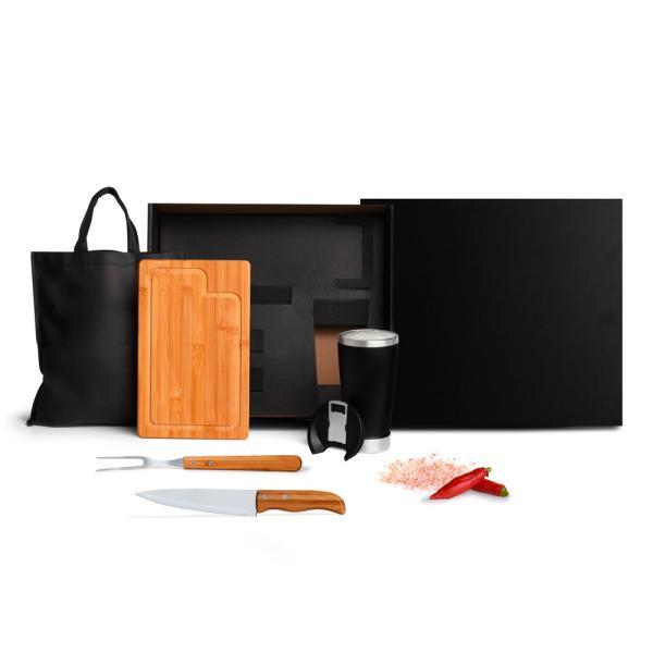 Kit para churrascocerveja com sacola - 5 pçs