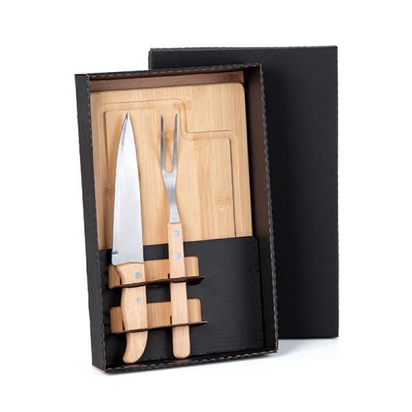 Kit para churrasco em bambumadeira