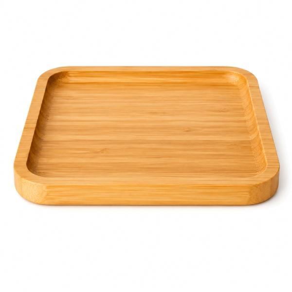 Petisqueira em bambu quadrada - 20x20x1,9cm