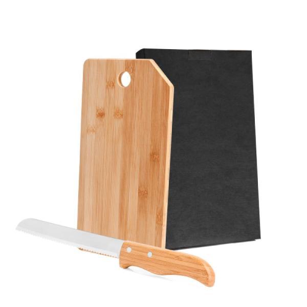 Conj. para cozinha em bambu inox - 2 pçs
