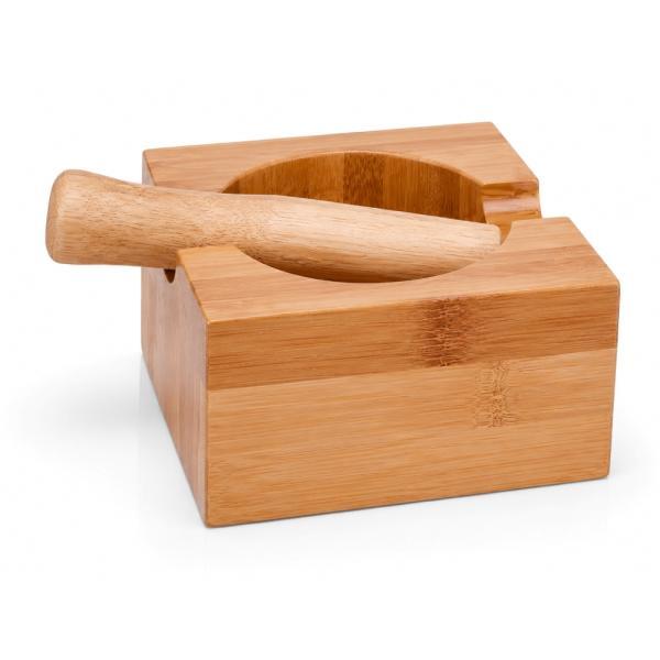Amassador de temperos em bambu quadrado