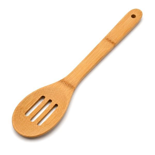 Colher perfurada em bambu utility - 30 cm
