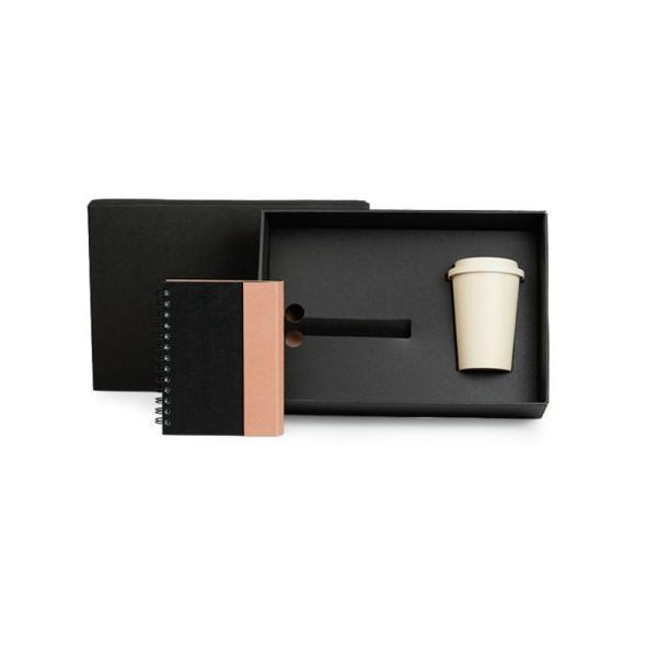 Kit caderno, caneta e copo - 3 pçs