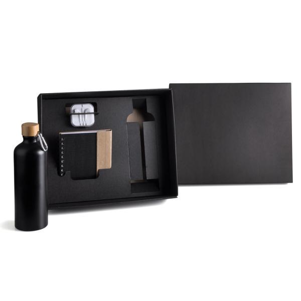 Kit garrafa, caderno e fone - 4 pçs