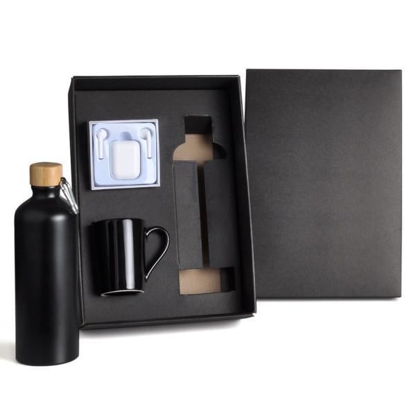 Kit garrafa, caneca e fone bluetooth - 3 pçs