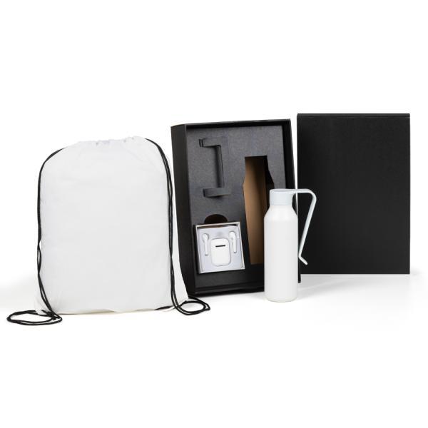Kit mochila, garrafa e fone bluetooth - 3 pçs