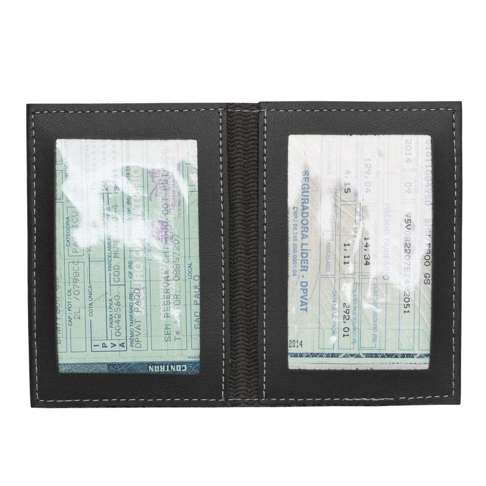 Porta documento de couro sintetico