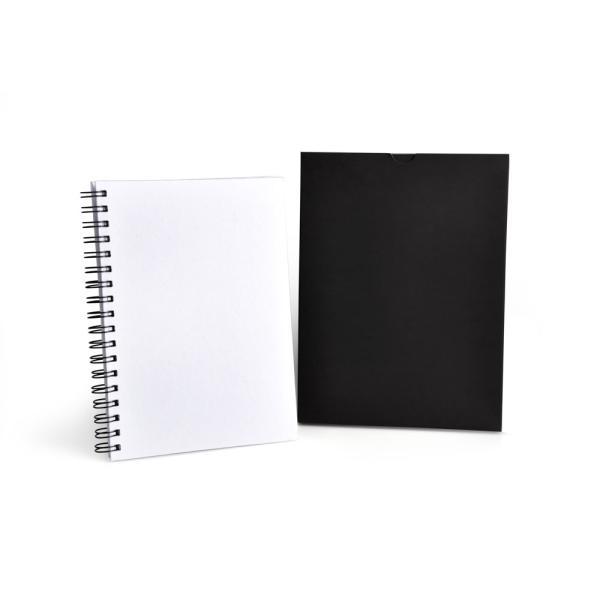 Caderno pautado com wire-o - branco - 23,5x18cm - 100 fls