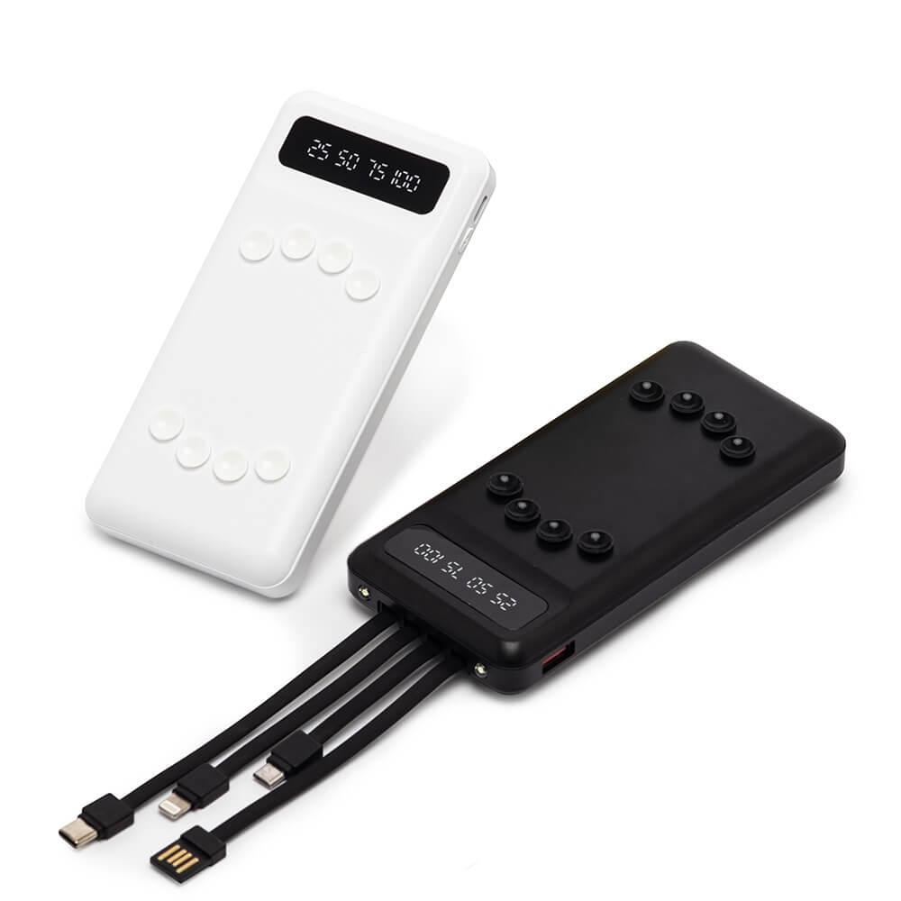 Power bank 10.000mah c lanterna e multissaídas