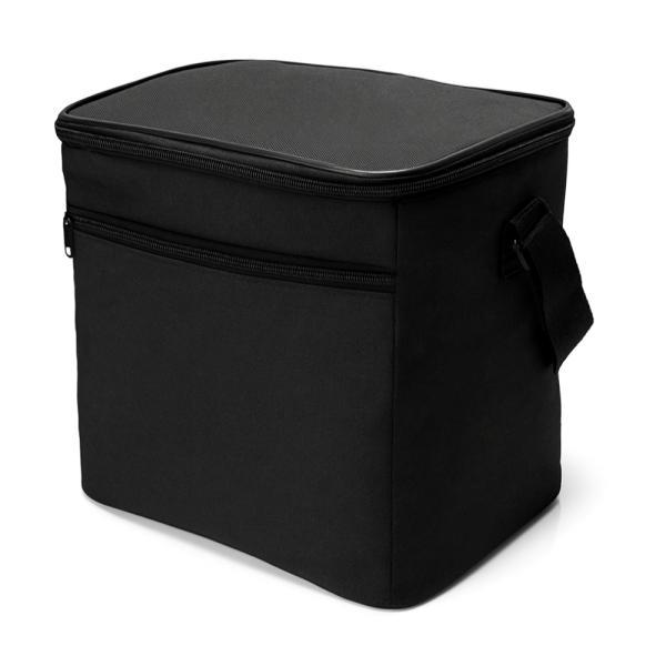Bolsa térmica preta em polyester 600dpeva - 27x20x25cm